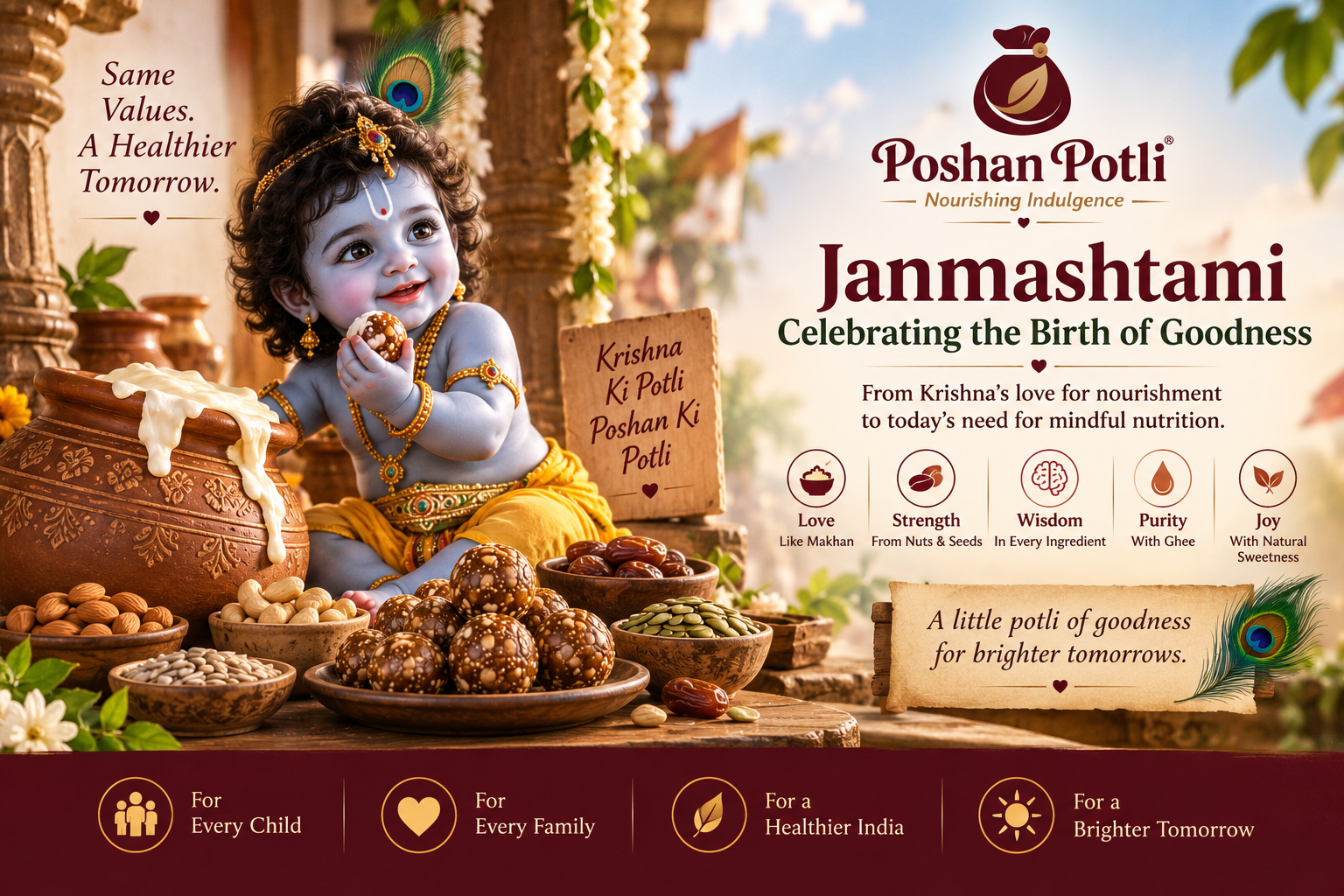 Janmashtami and Poshan Potli — A Meaningful Connection